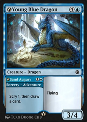 A-Young Blue Dragon // A-Sand Augury