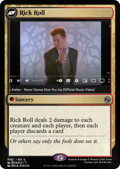 Rick Roll URL | Postcard