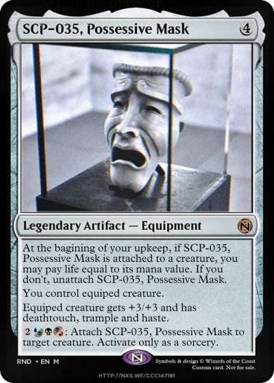 SCP-035 : Possessive Mask | Postcard