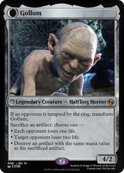 MTGNexus - Smeagol, Friendly Hobbit // Gollum, Pawn of The Ring