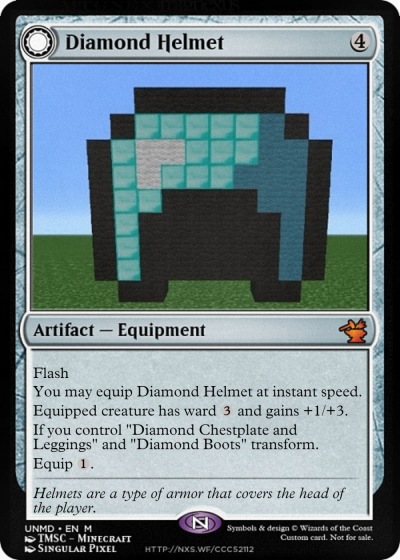 minecraft diamond helmet
