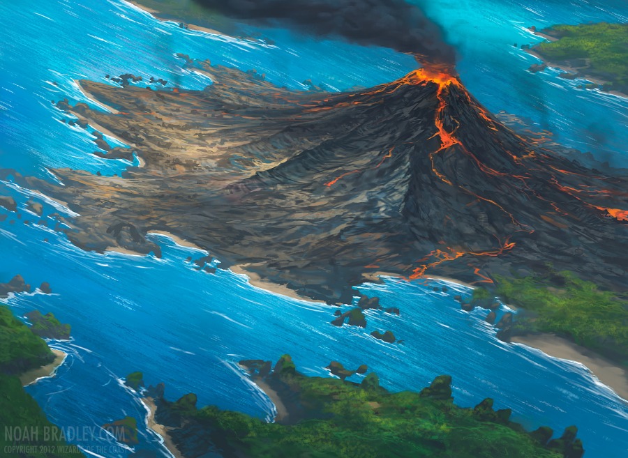 Volcanic Island by Noah Bradley